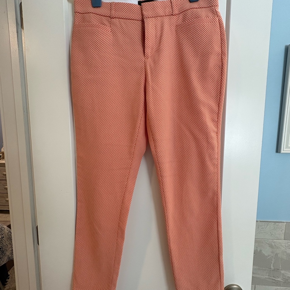 Banana Republic Peach Checkered Pants